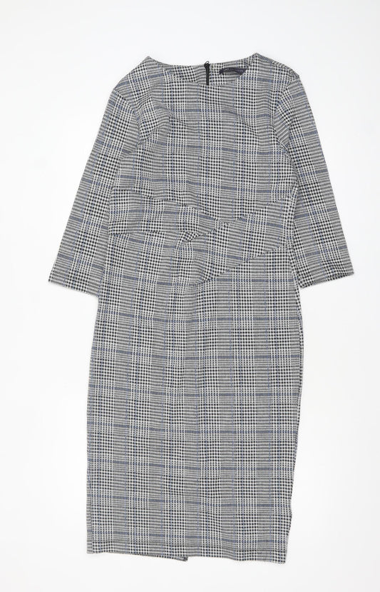 Marks and Spencer Women’s Grey Check Sheath Dress Size 10