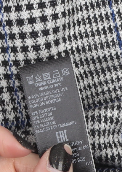 Marks and Spencer Women’s Grey Check Sheath Dress Size 10