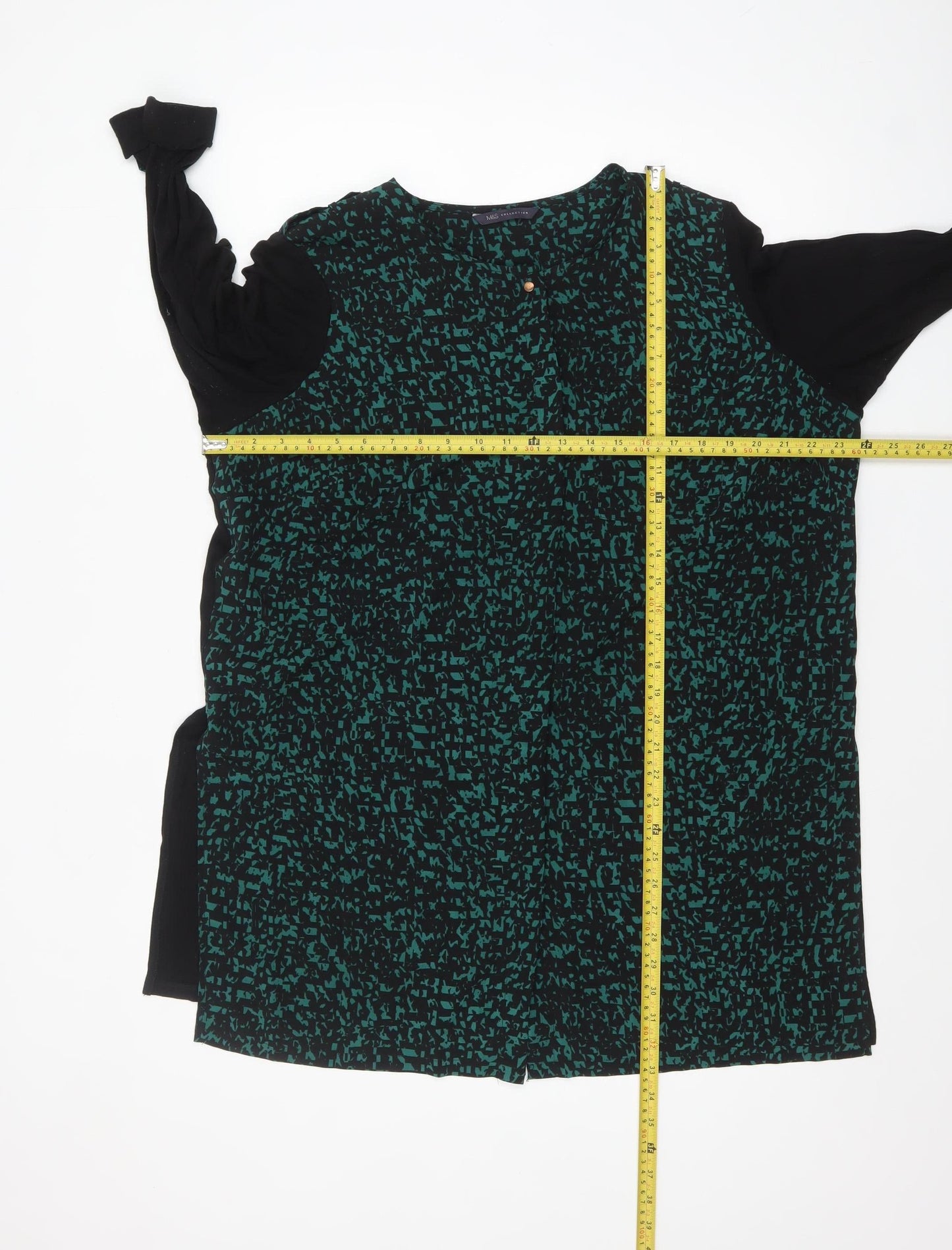 Marks and Spencer Women's Multicoloured Geometric Tunic Blouse UK 18