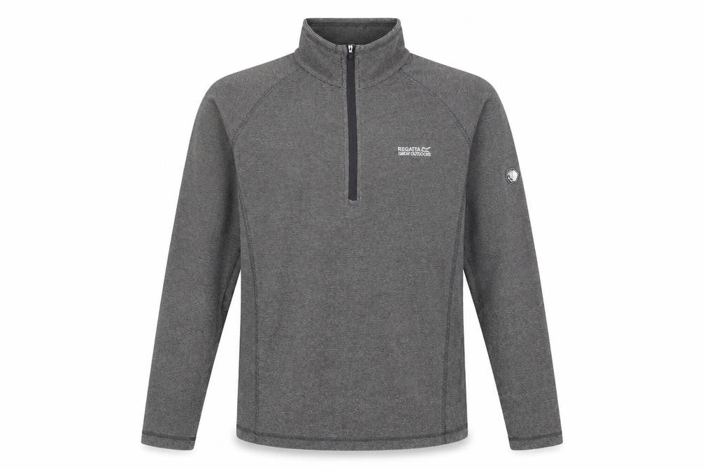 Regatta Mens Grey Half Zip Fleece Sweatshirt M Outdoor Pullover