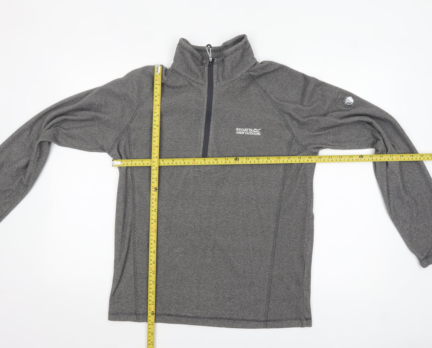 Regatta Mens Grey Half Zip Fleece Sweatshirt M Outdoor Pullover