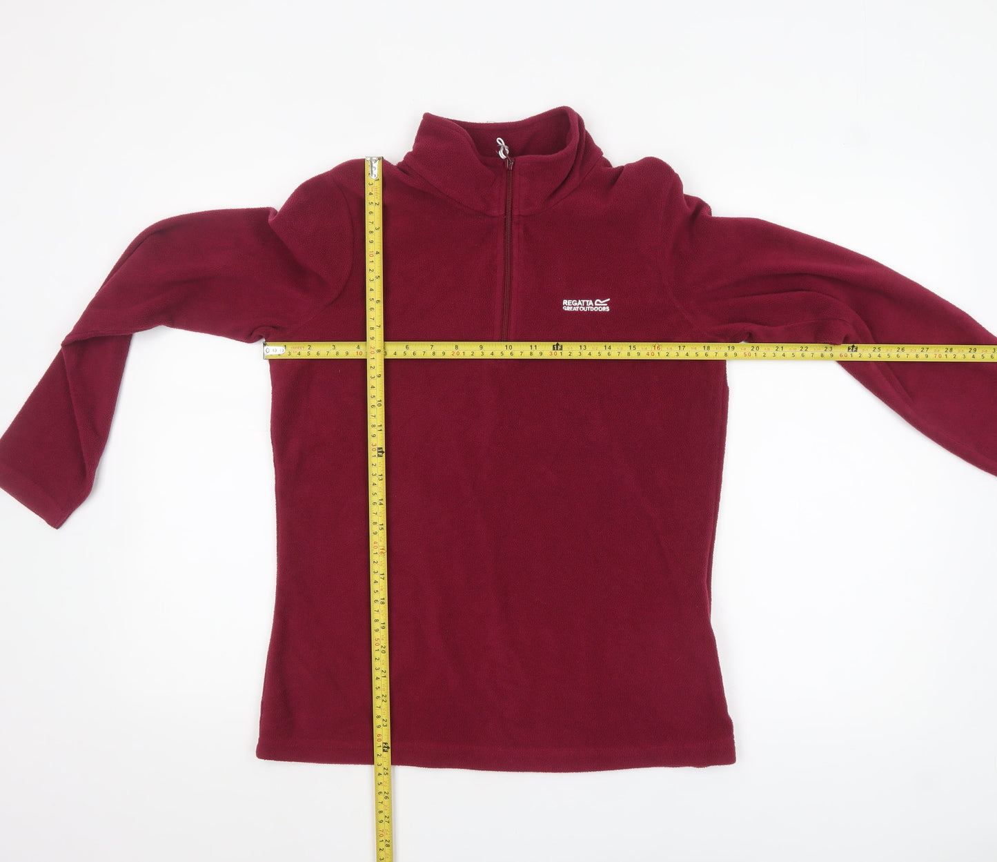 Regatta Great Outdoors Women's Red 1/2 Zip Fleece Sweatshirt UK 10