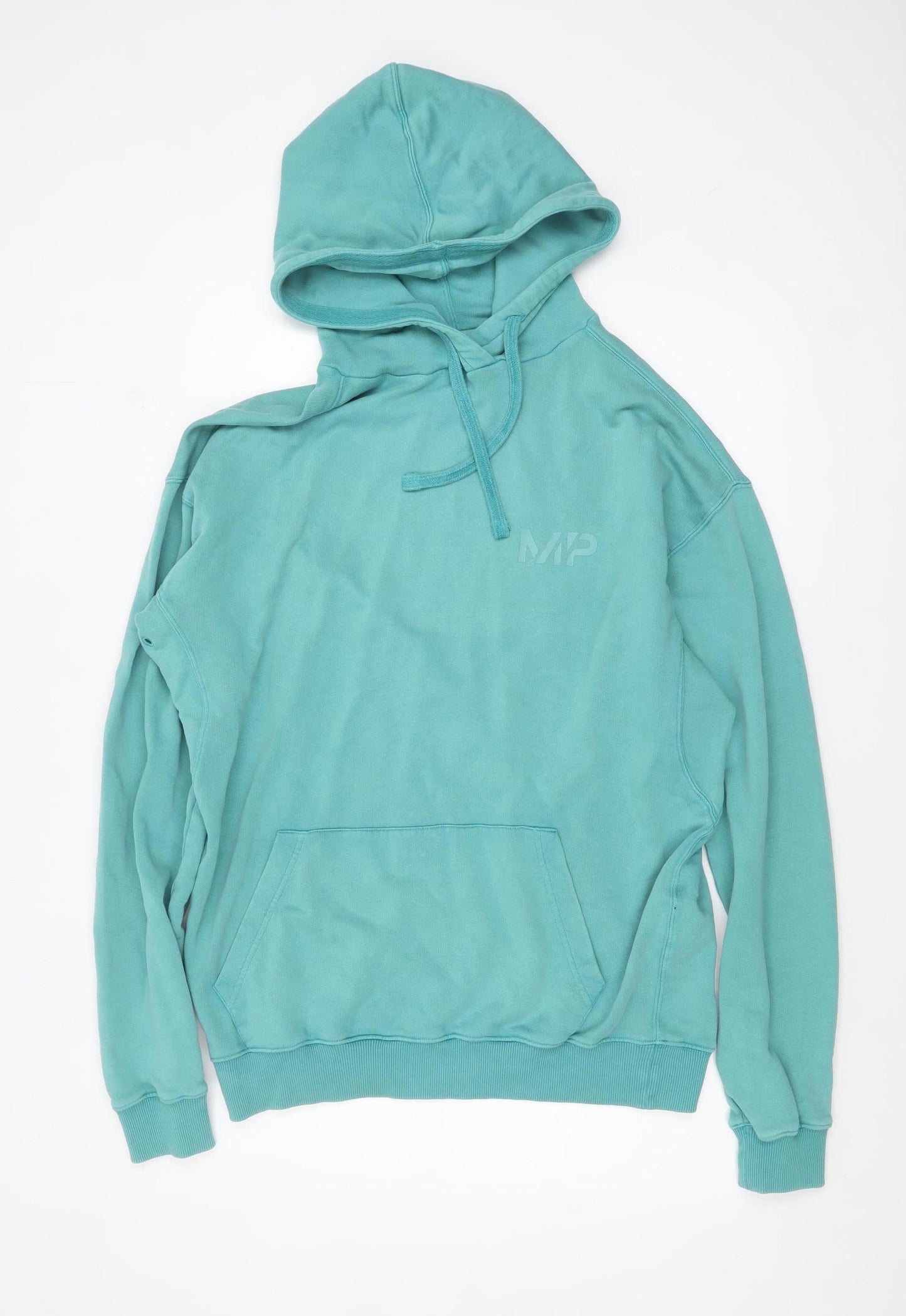 MP Men's Green Pullover Hoodie L Regular Fit Fleece Sweatshirt
