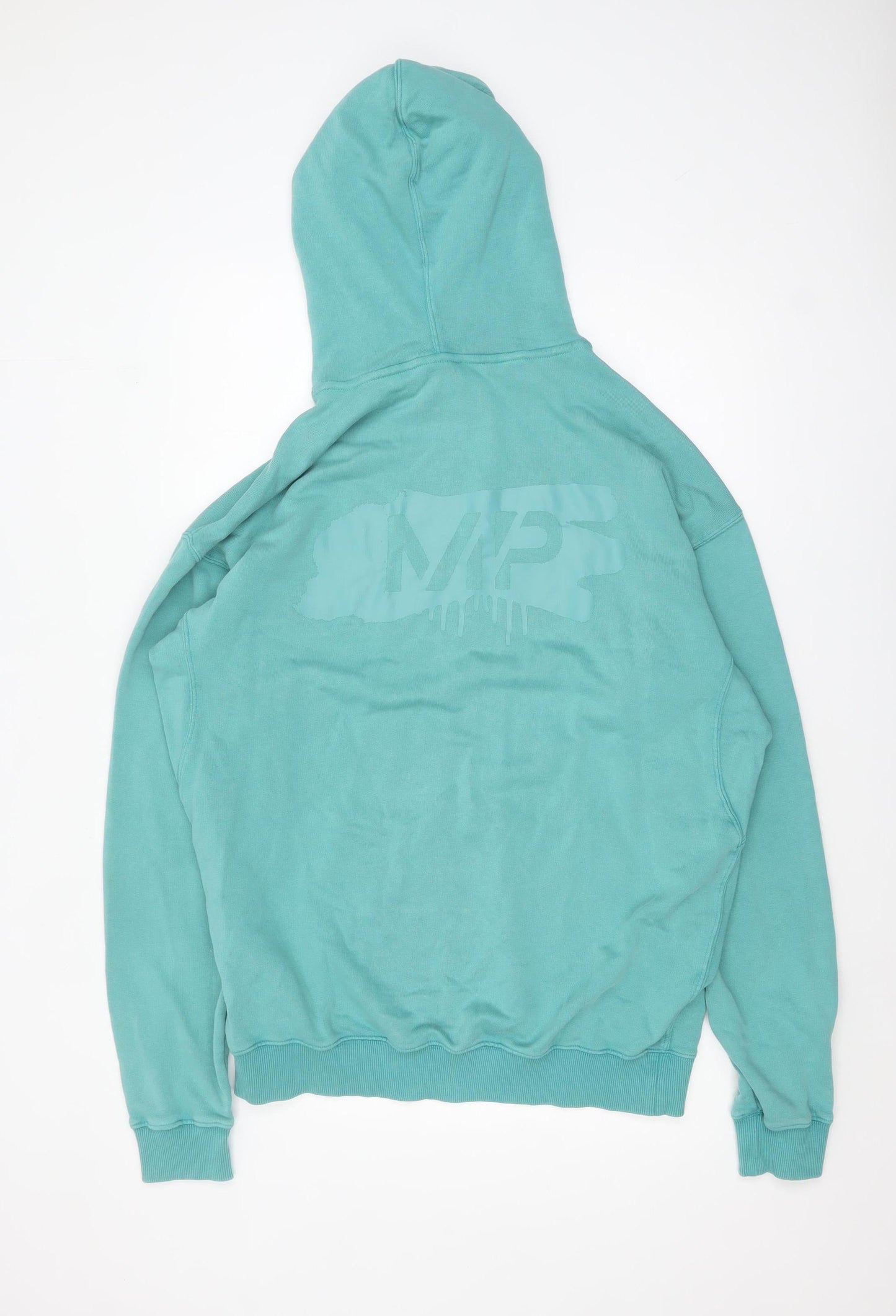 MP Men's Green Pullover Hoodie L Regular Fit Fleece Sweatshirt