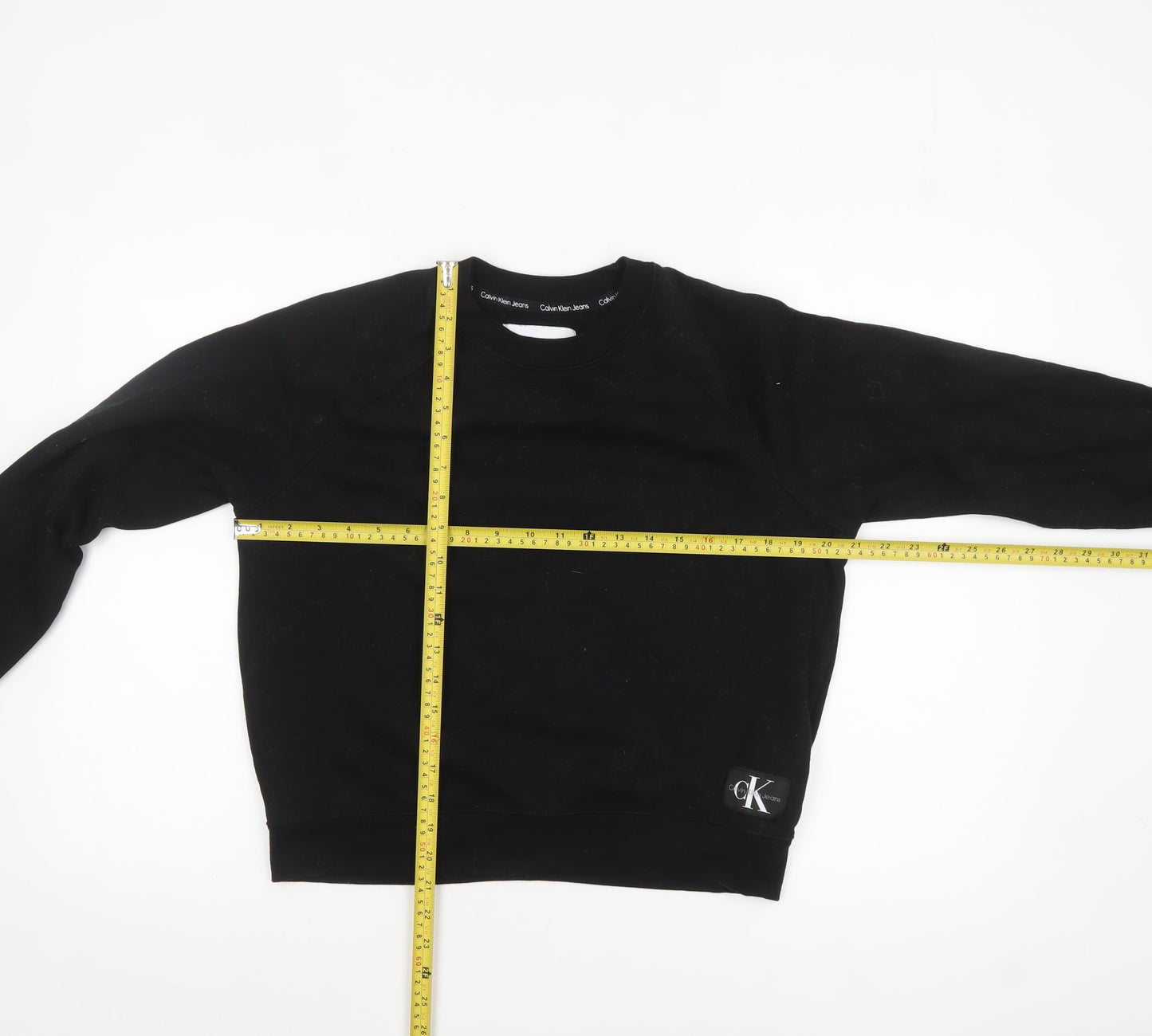 Calvin Klein Jeans Womens Black M Crew Neck Pullover Sweatshirt