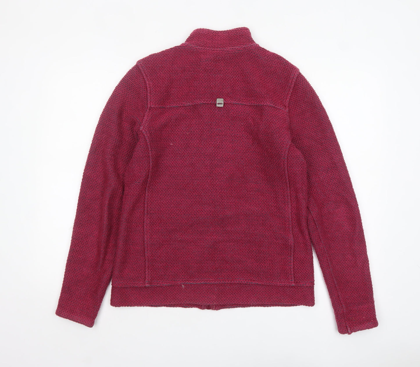 Weird Fish Women's Pink Knit Full Zip Jacket Size 12