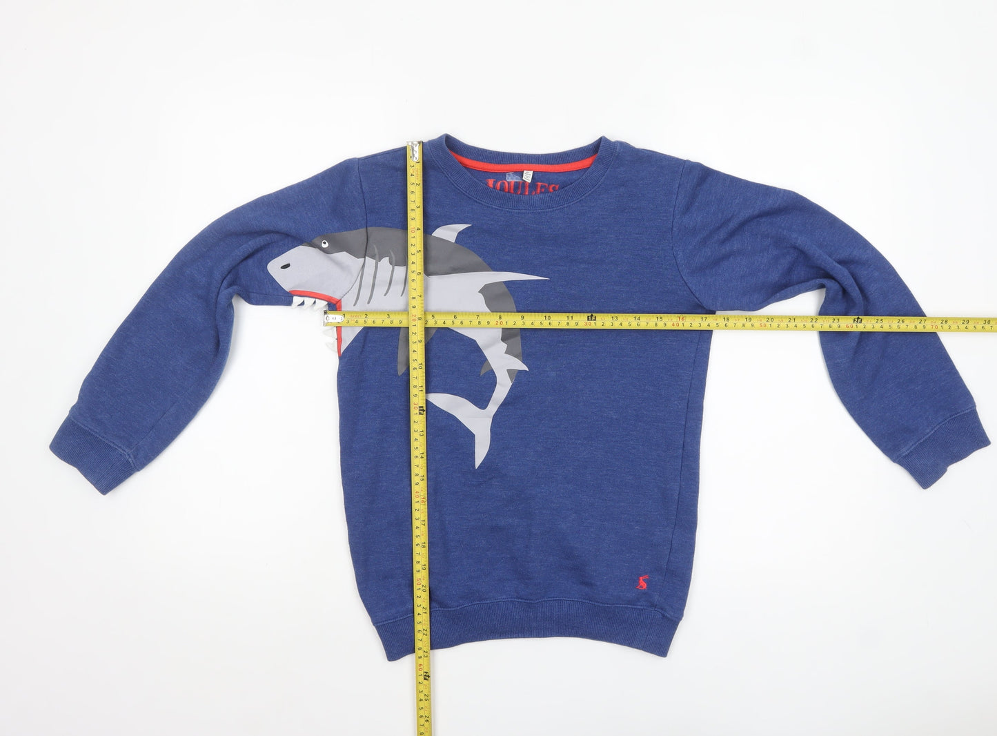 Joules Boys Blue Shark Graphic Pullover Sweatshirt 11-12 Years