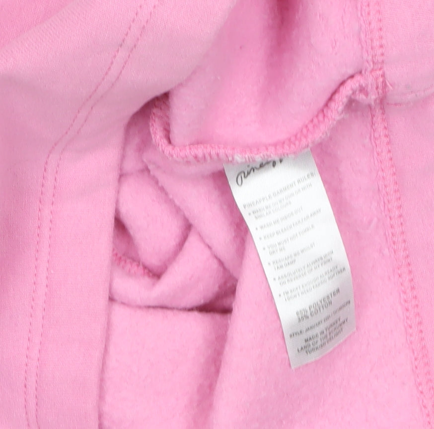 Pineapple Girls Pink Rhinestone Logo Cropped Hoodie 9-10 Years
