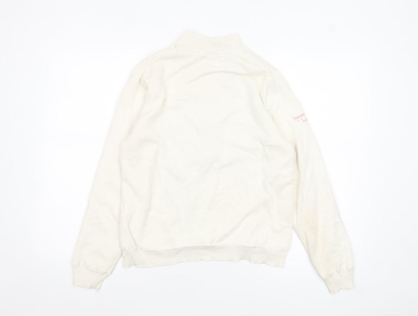 Green Lamb Women’s Ivory Argyle 1/2 Zip Jumper Size 10