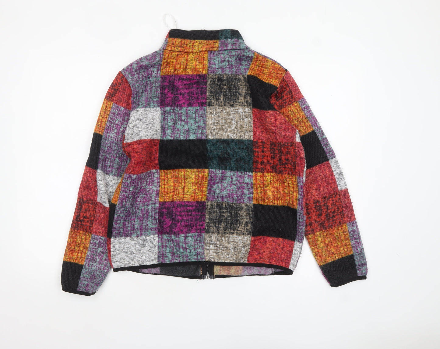 Apricot Women's Multicoloured Full Zip Knit Jumper Size 12