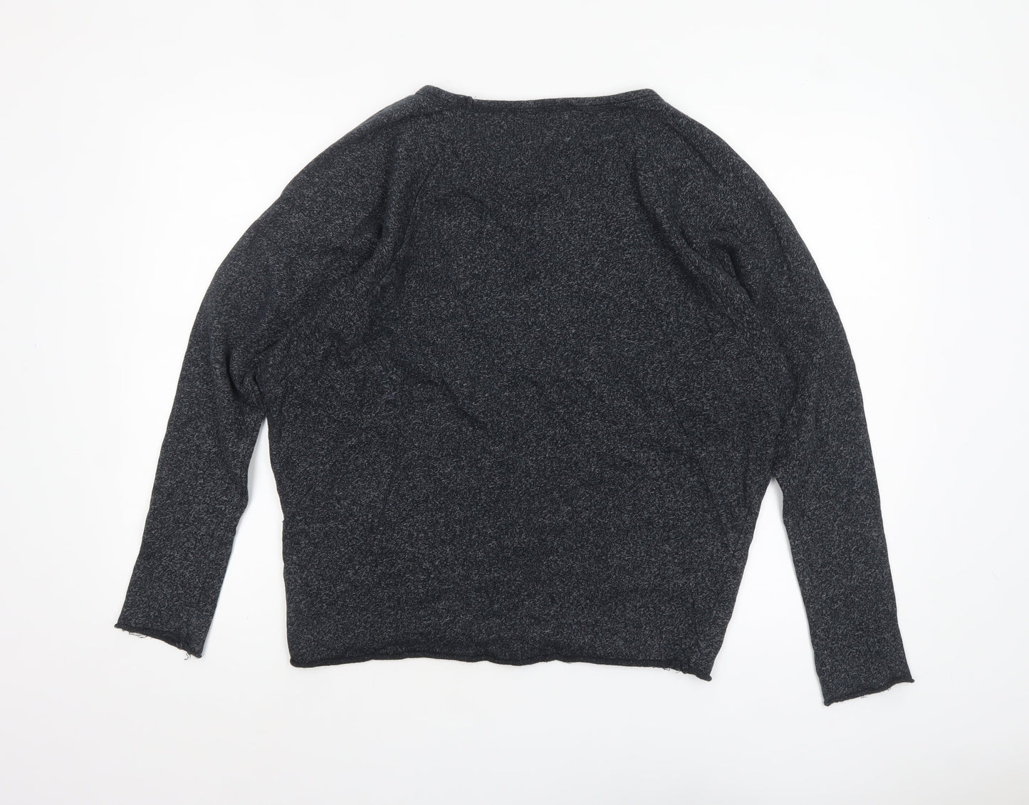 Topshop Women’s Black Long Sleeve Relaxed Fit Jersey Top Size 10