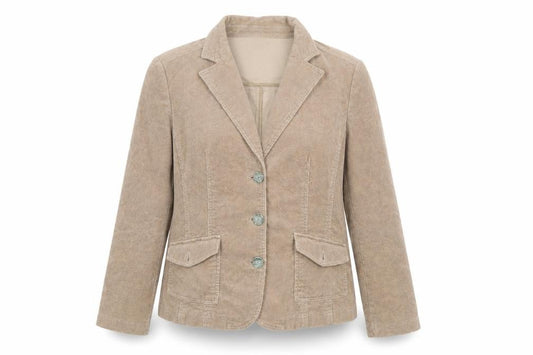 Maine New England Women's Beige Corduroy Blazer Size 14