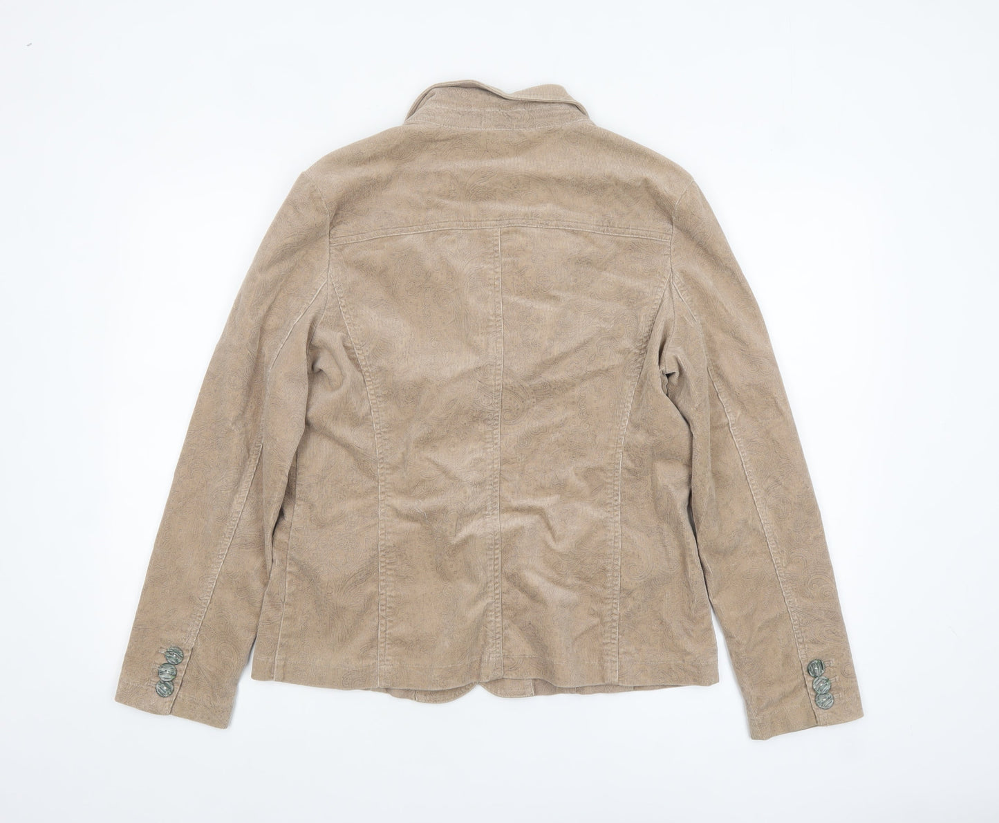 Maine New England Women's Beige Corduroy Blazer Size 14