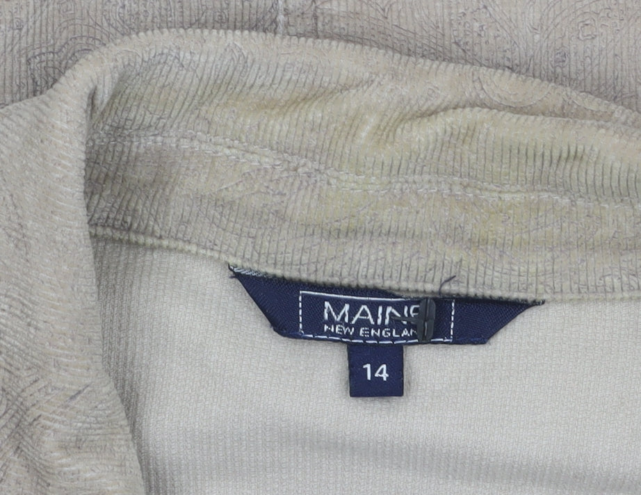 Maine New England Women's Beige Corduroy Blazer Size 14