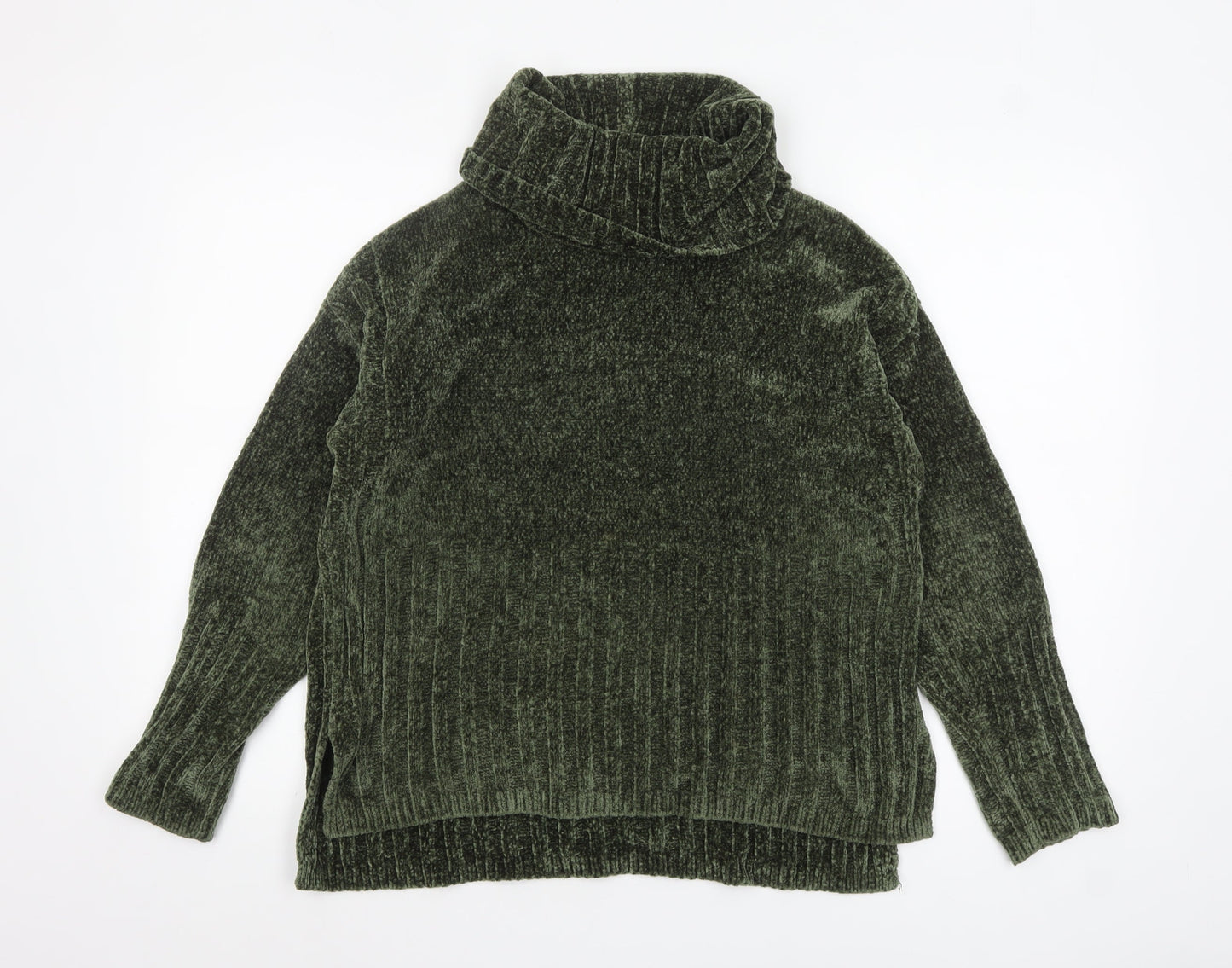 Verve Ami Women’s Green Roll Neck Long Sleeve Chunky Knit Jumper M