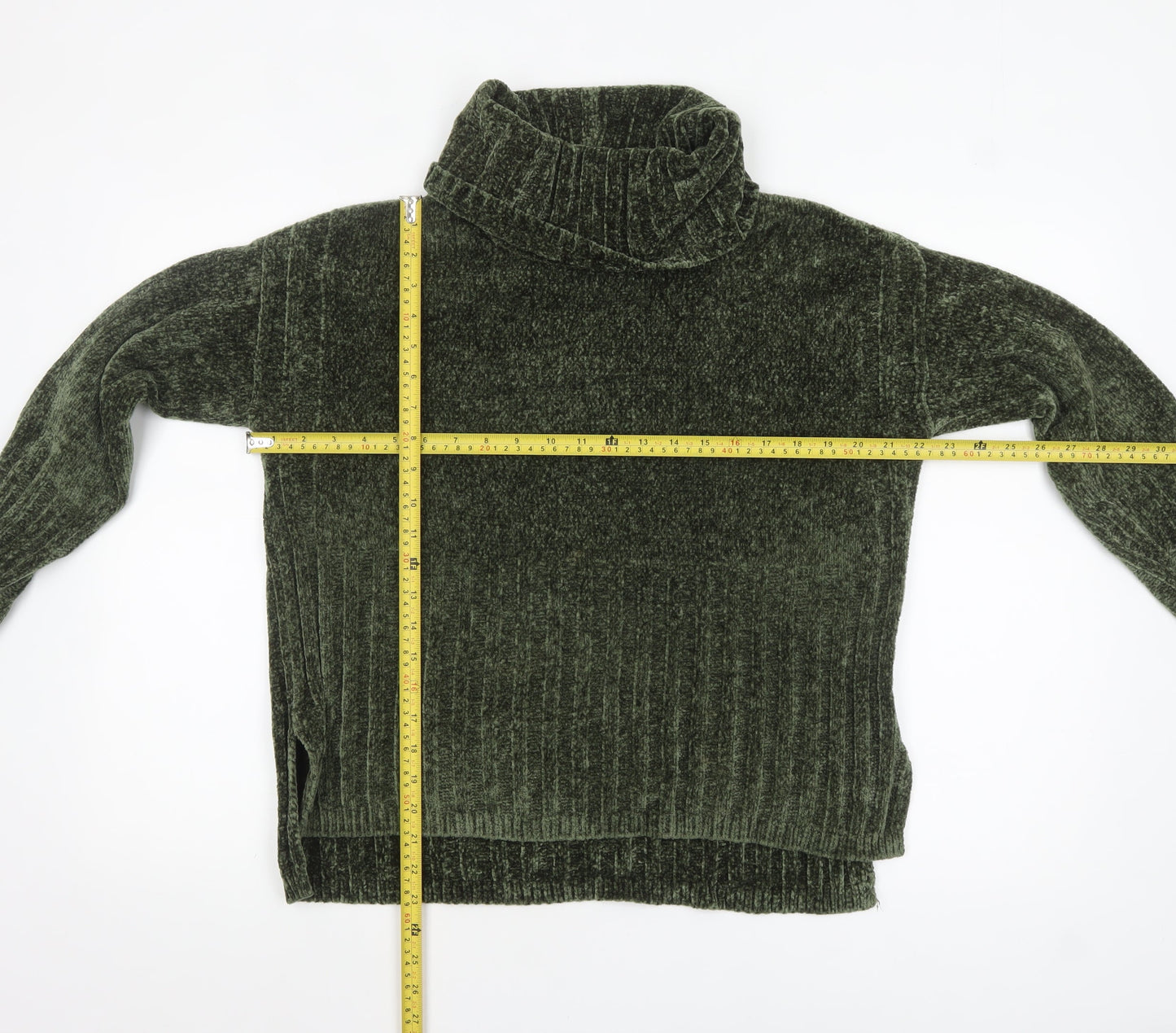 Verve Ami Women’s Green Roll Neck Long Sleeve Chunky Knit Jumper M