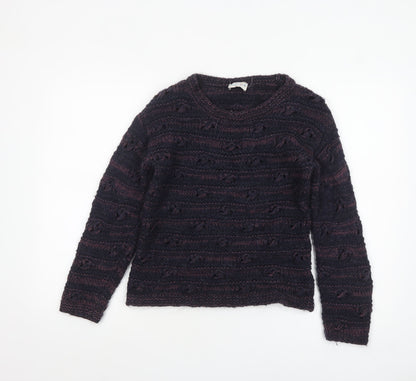 Marks & Spencer Women Blue Mix Size 8 Knit Pullover Jumper