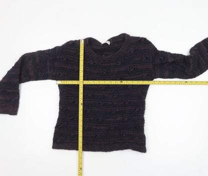 Marks & Spencer Women Blue Mix Size 8 Knit Pullover Jumper