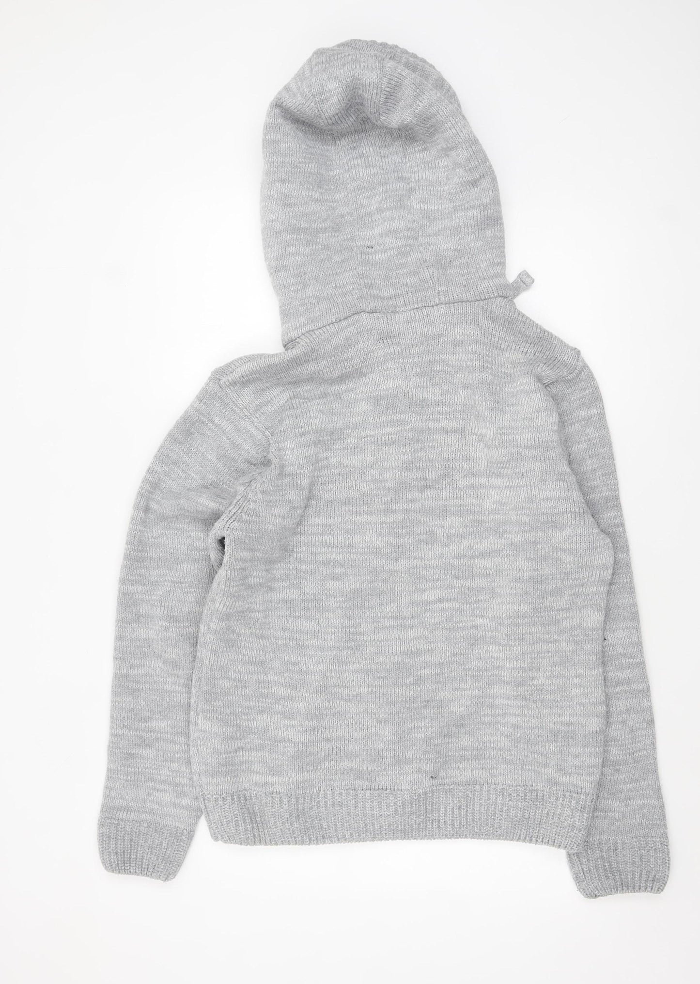 SoulCal & Co Women’s Grey Hooded Button Cardigan UK 18 Acrylic Blend
