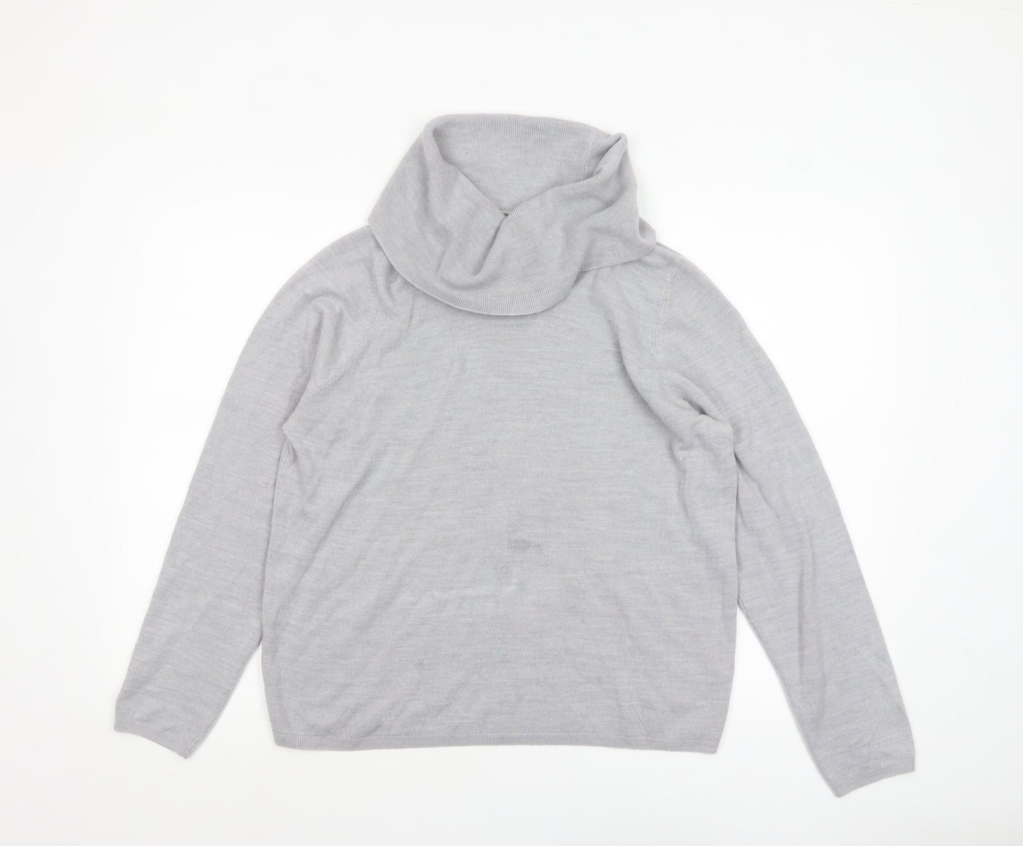 Marks and Spencer Women’s Grey Roll Neck Knit Jumper Size 18
