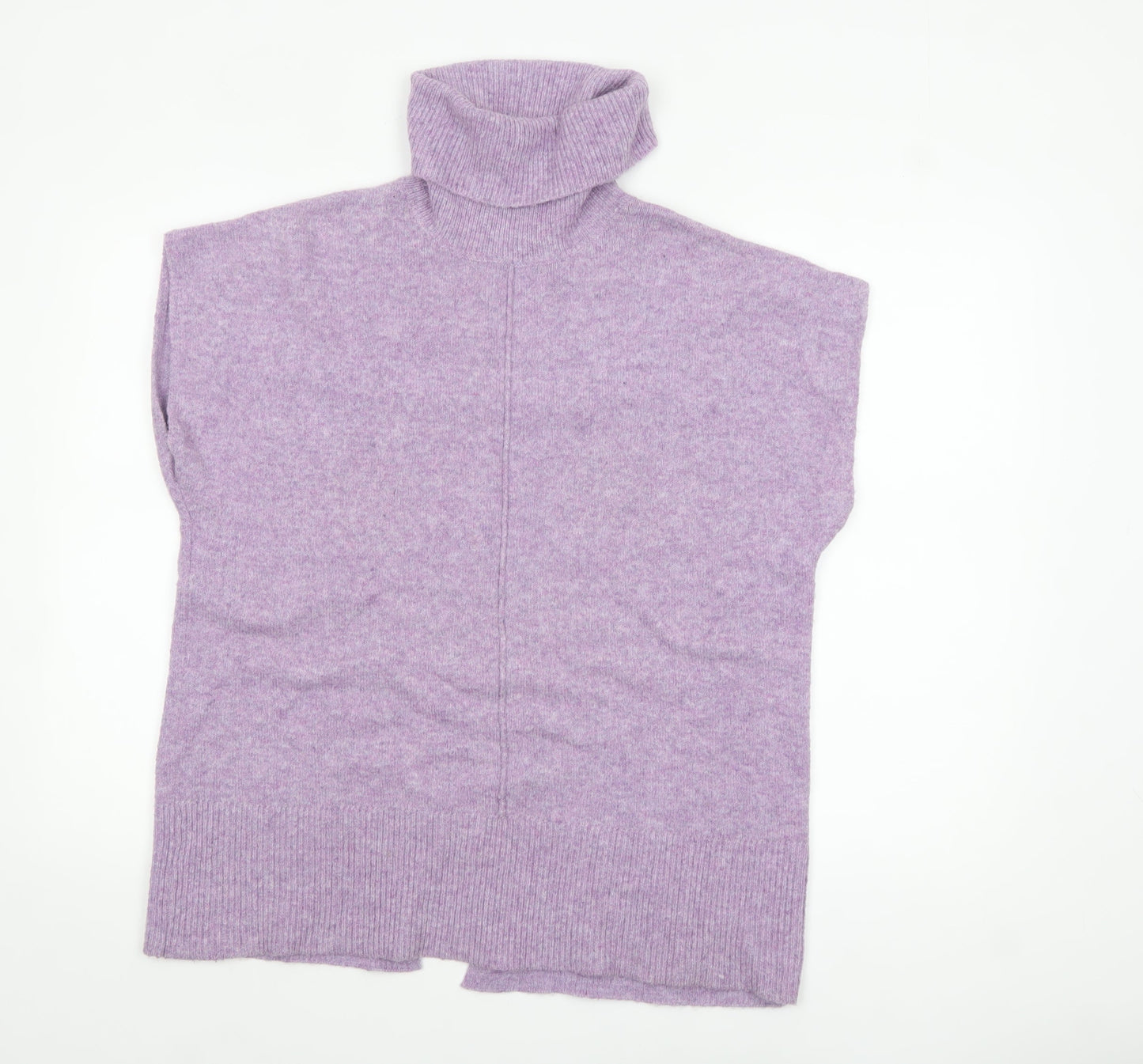 Tu Women’s Purple Roll Neck Sleeveless Knit Jumper Size 10