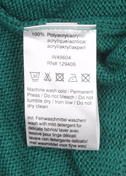 Ambria Women's Green Size 12 Pullover Jumper Knit Acrylic Long Sleeve