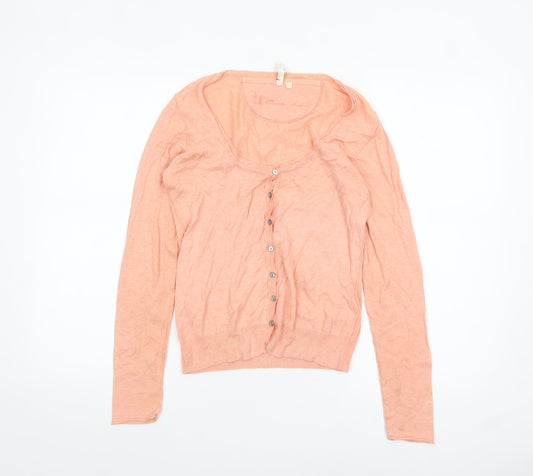 Harvest Women's Pink Cotton Button Cardigan Size 10