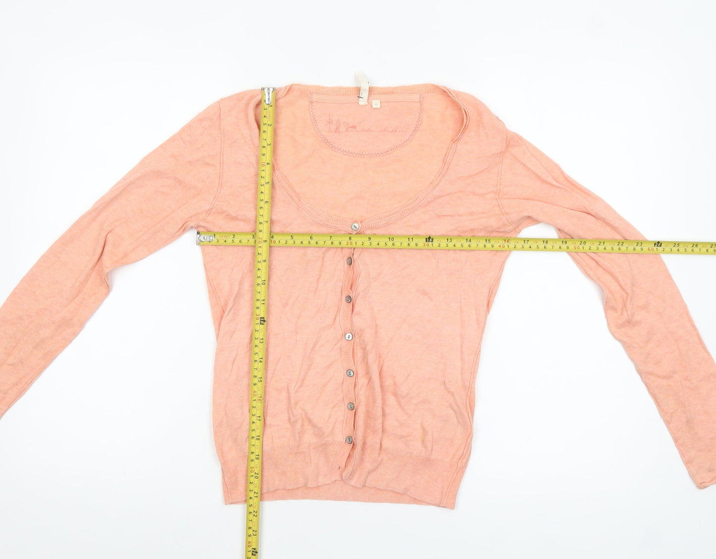 Harvest Women's Pink Cotton Button Cardigan Size 10