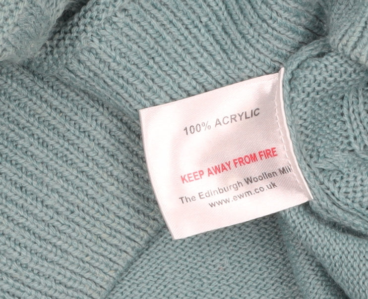 ISLE Womens Green Cable Knit Pullover Jumper Size 14-16