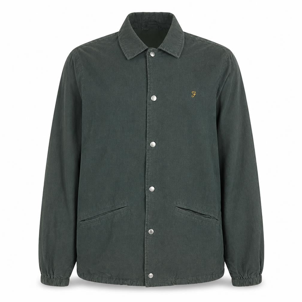 Farah Men’s Green Cotton Coach Jacket Size M Casual Classic