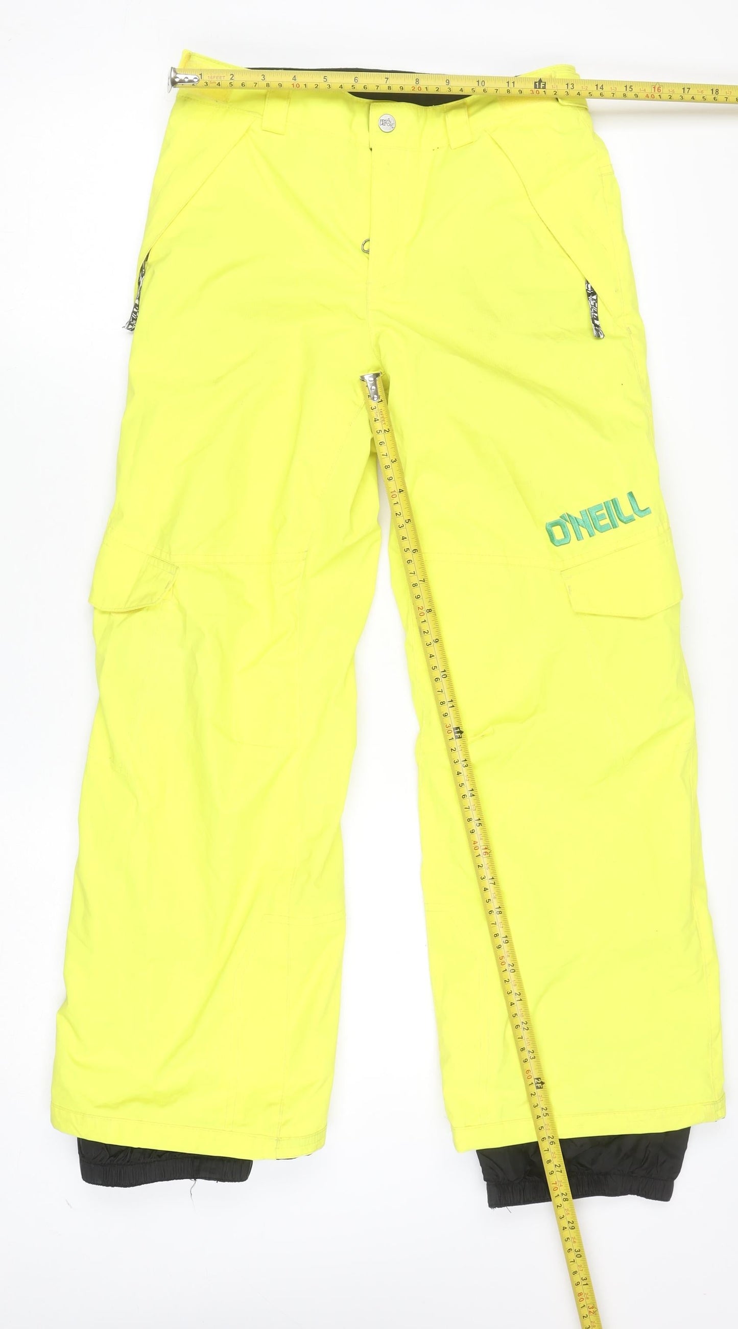 O'Neill Womens Yellow Snow Pants Size 14 Waterproof Insulated Trousers