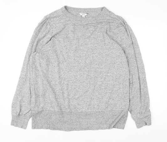 Next Women Grey XL Crew Neck Long Sleeve Pullover Jumper