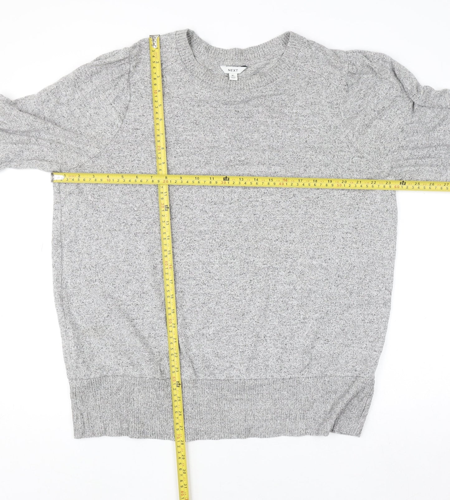 Next Women Grey XL Crew Neck Long Sleeve Pullover Jumper