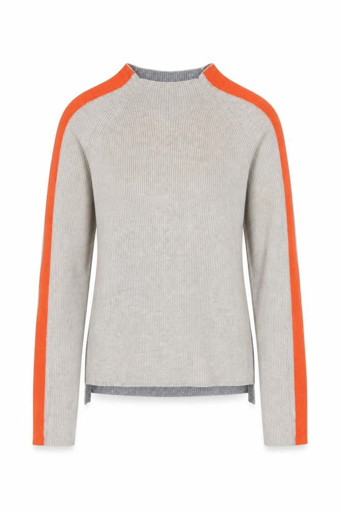 White Stuff Women's Beige High Neck Wool Mix Jumper Size S
