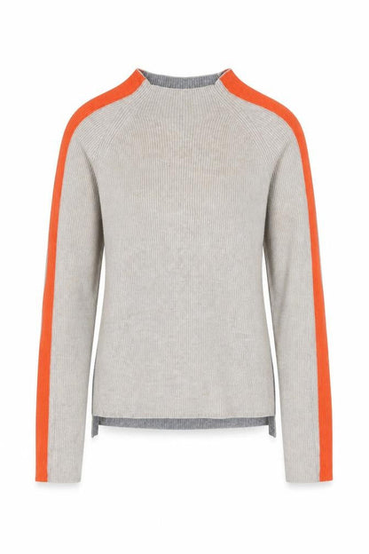 White Stuff Women's Beige High Neck Wool Mix Jumper Size S
