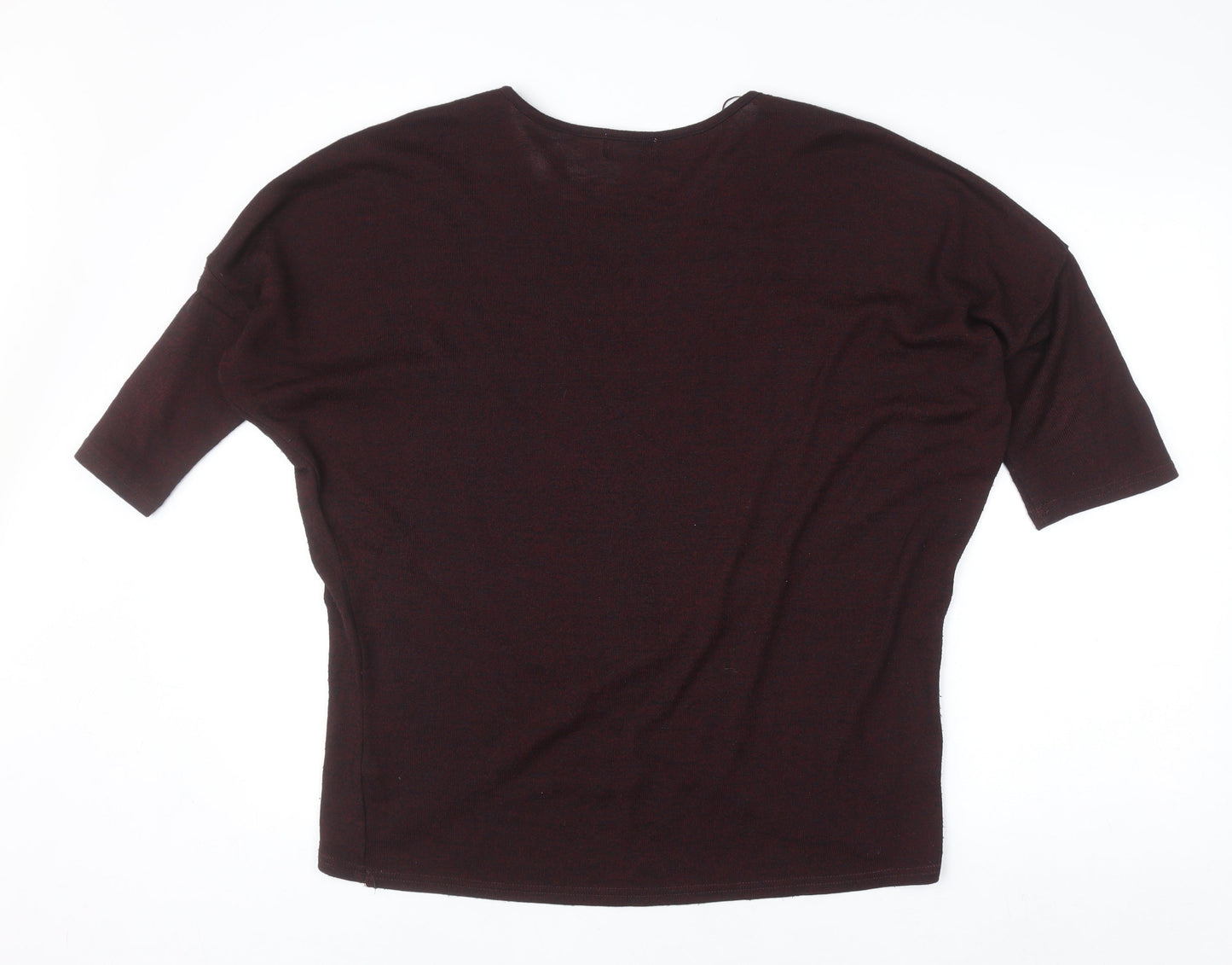 Apricot Women’s Brown Wrap Knit 3/4 Sleeve Top Size 14