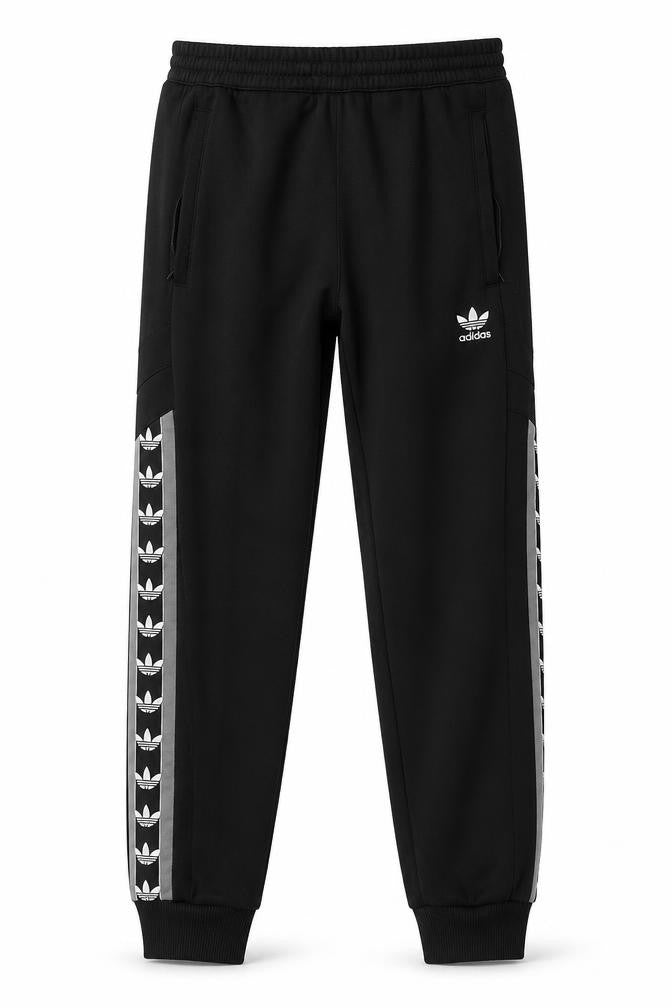 adidas Boys Black Jogger Activewear Trousers Size S with Side Stripe