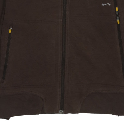 Nike Men's Brown Full Zip Fleece Hoodie Size M