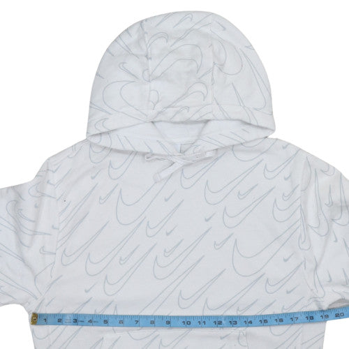 Nike Mens White XS Hoodie Graphic Print Pullover Sweatshirt