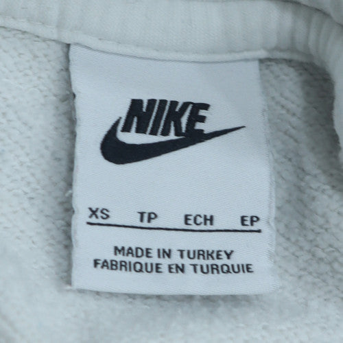 Nike Mens White XS Hoodie Graphic Print Pullover Sweatshirt