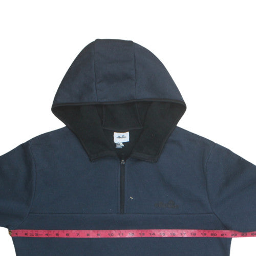 Ellesse Men’s Blue Fleece Pullover Hoodie Size M 1/2 Zip Lightweight