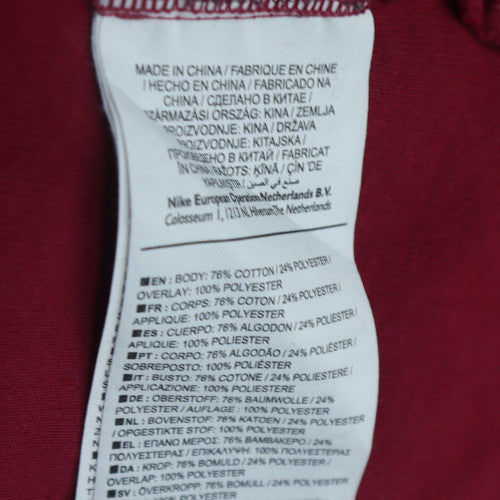 Nike Womens Red Full Zip Hoodie XL Cotton Blend Sportswear