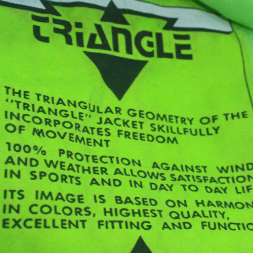 Triangle Mens Green Black Windbreaker Hooded Anorak Jacket Size M
