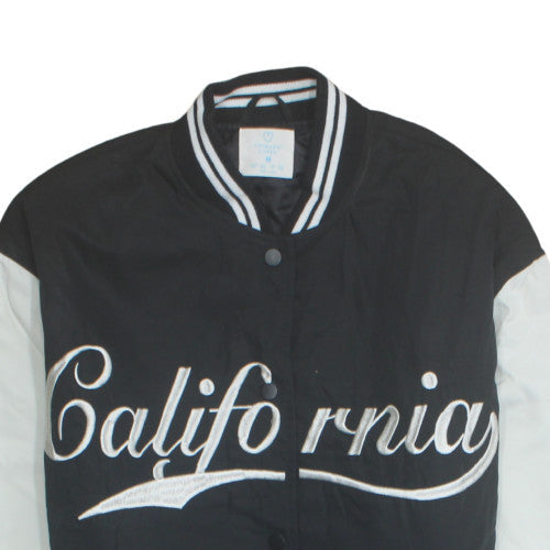 Primark Men Black Varsity Jacket California Embroidered M