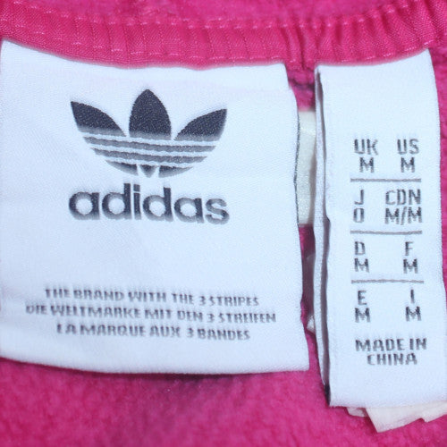 Adidas Womens Pink Pullover Hoodie M Cotton Casual Sweatshirt