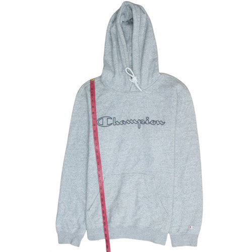 Champion Mens Grey Large Pullover Hoodie with Logo