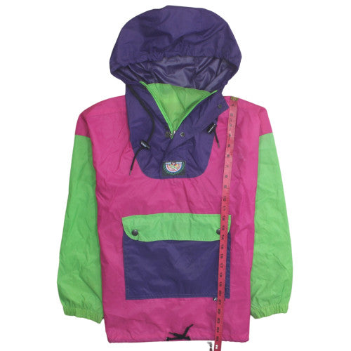 K-Way Womens Multicoloured XS Hooded Anorak Waterproof Jacket