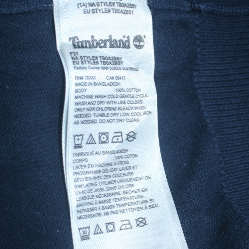Timberland Men's Blue Cotton Full Zip Sweatshirt L