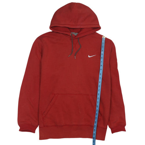 Nike Men's Red Pullover Hoodie M Regular Fit Fleece Sweatshirt