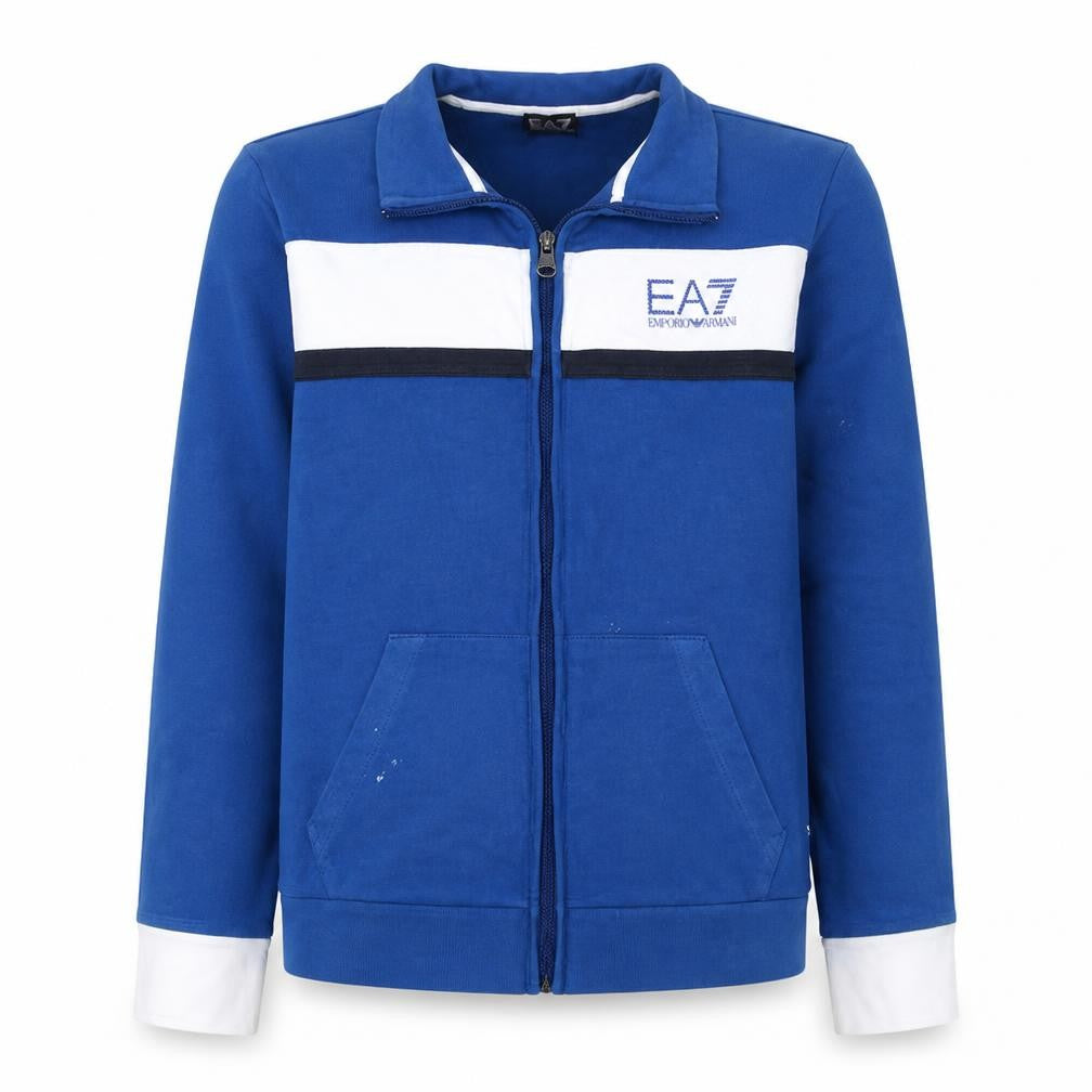 EA7 Emporio Armani Men's Blue Full Zip Sweatshirt XL
